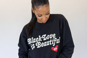 BLACK LOVE IS BEAUTIFUL Embroidered Sweatshirt